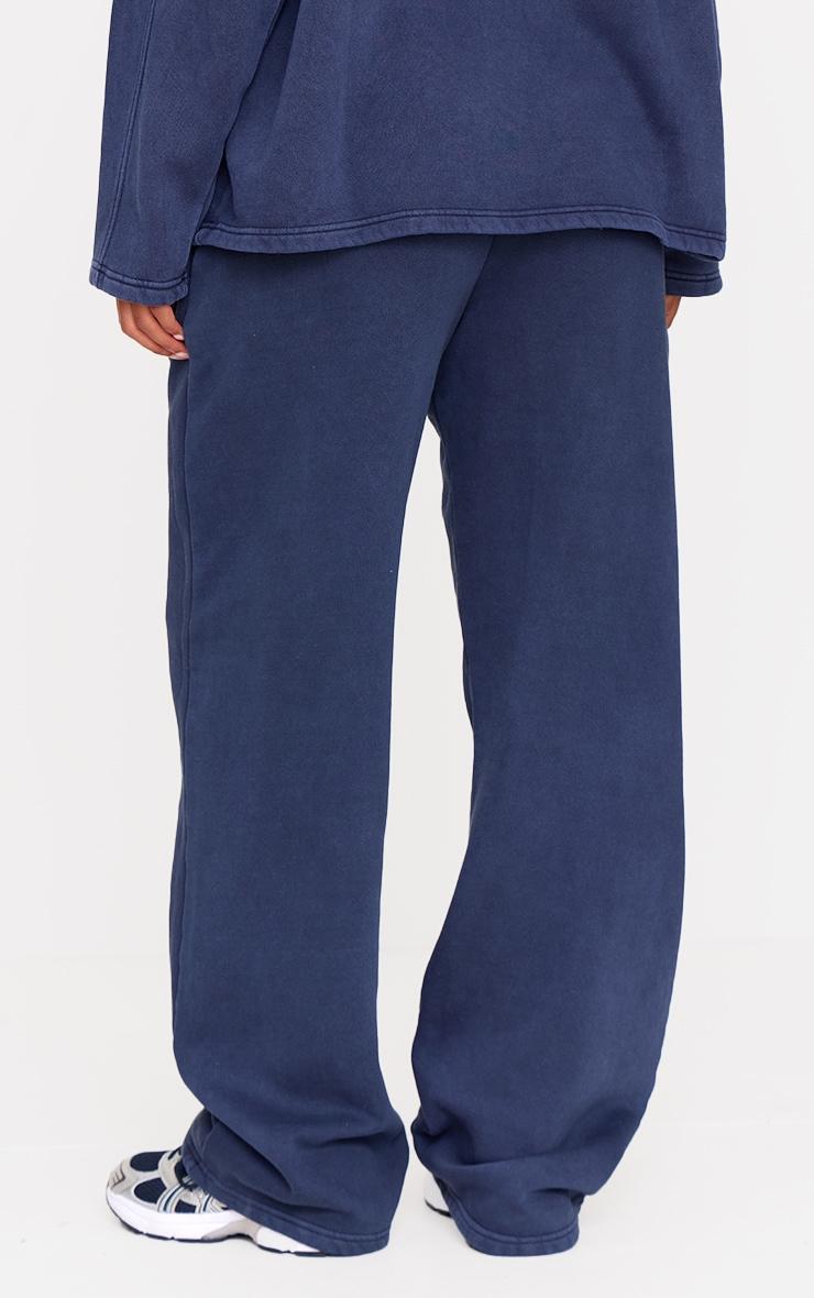 Navy Washed Wide Leg Sweatpants Product Image