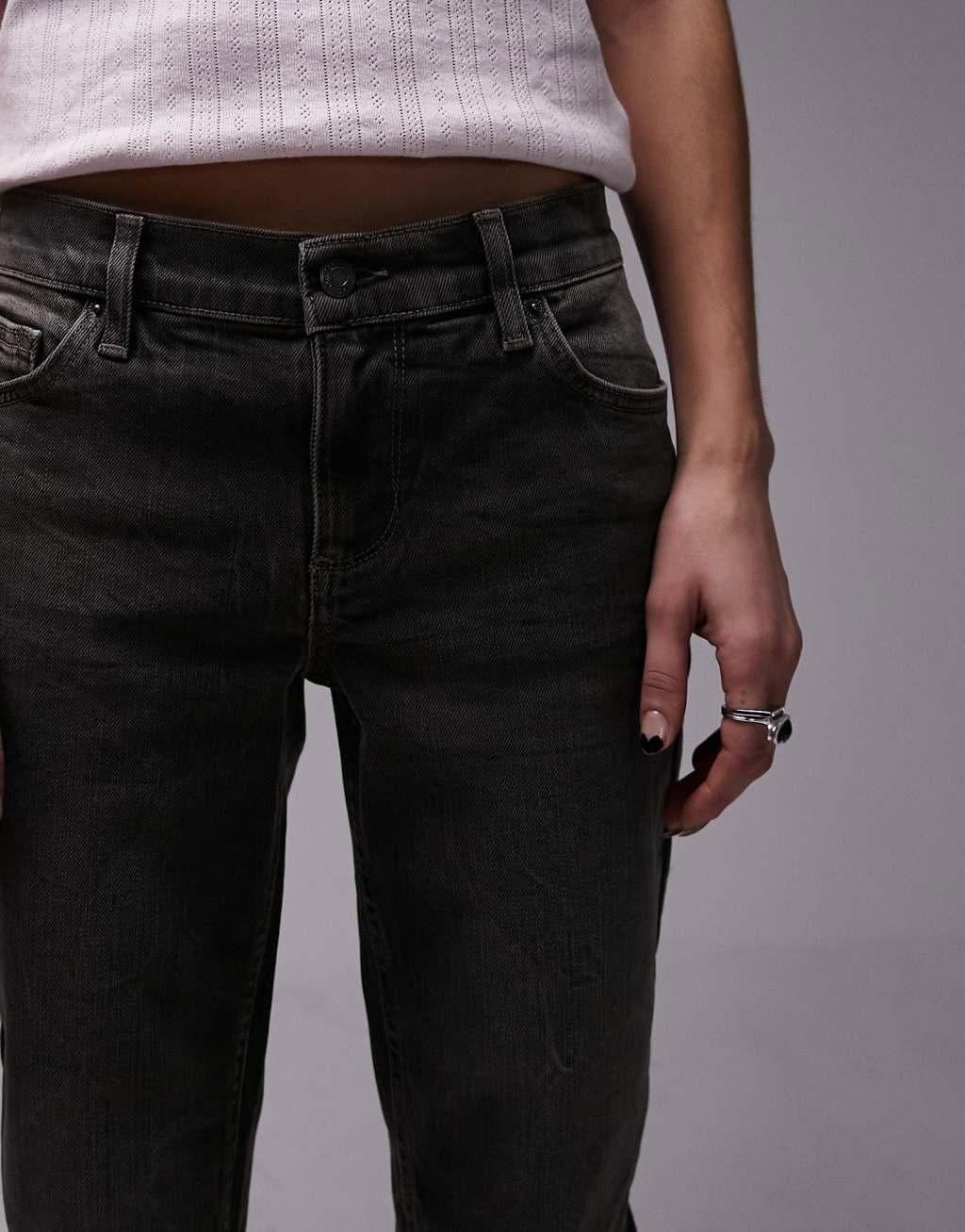 Topshop bootcut jeans in dirty gray  Product Image