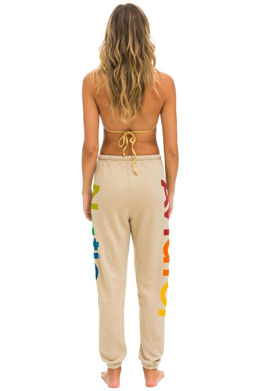 AVIATOR NATION 2 SWEATPANTS - SAND Female Product Image