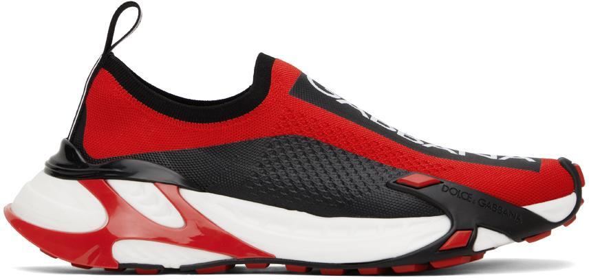 Red & Black Fast Sneakers In 89888 Rosso Product Image