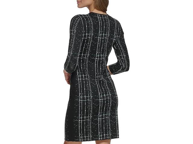 Dkny Womens Textured Long-Sleeve Sheath Dress Product Image