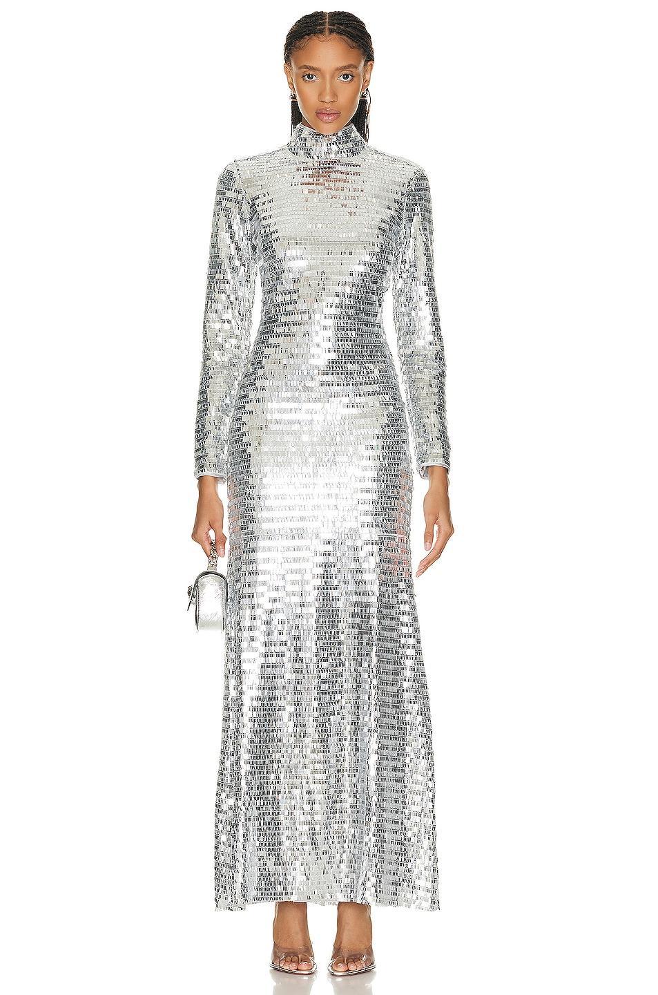 Simon Miller Sequin Sculpty Dress in Metallic Silver Product Image