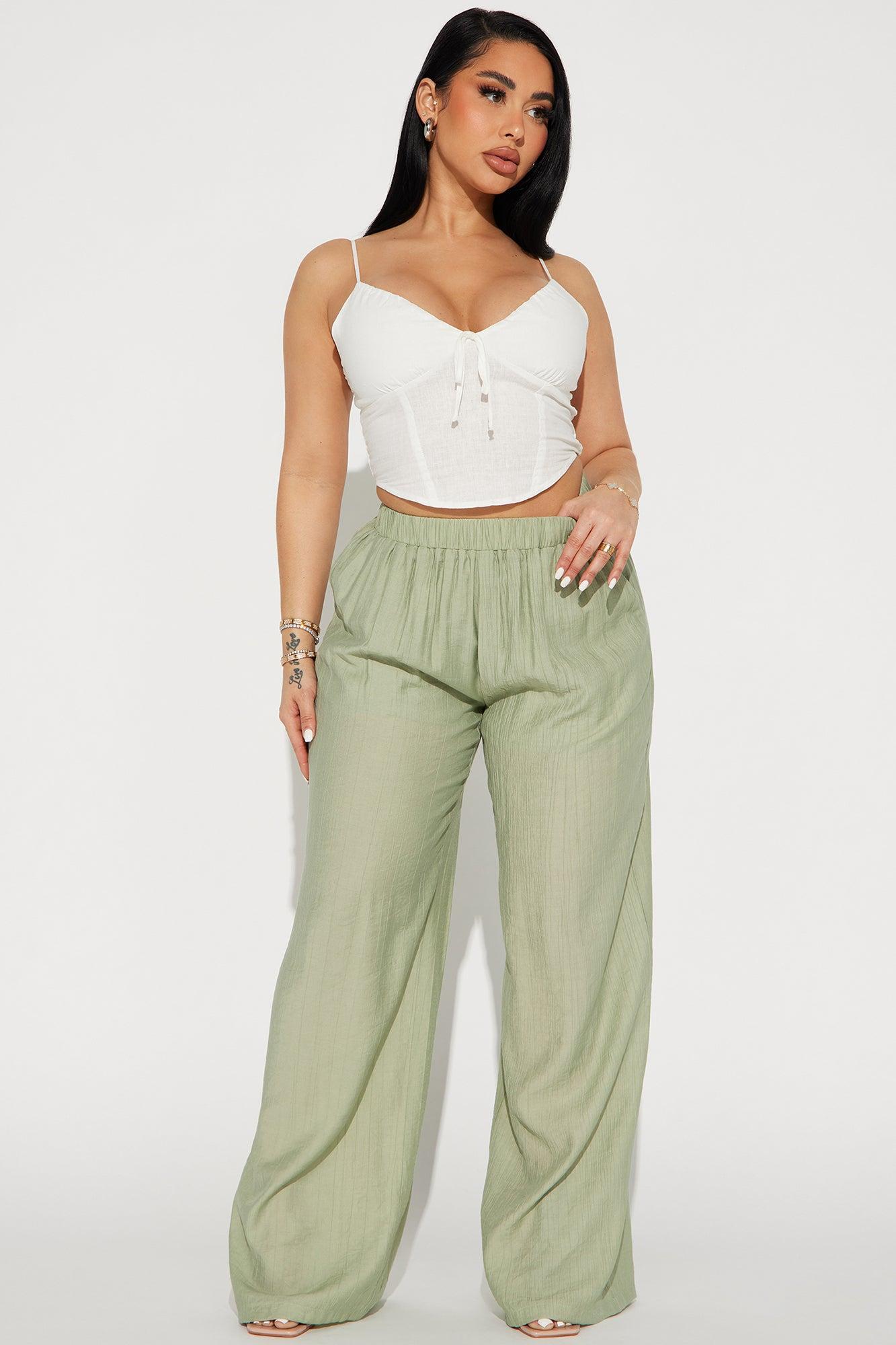 On Tropic Time Wide Leg Pant - Sage Product Image