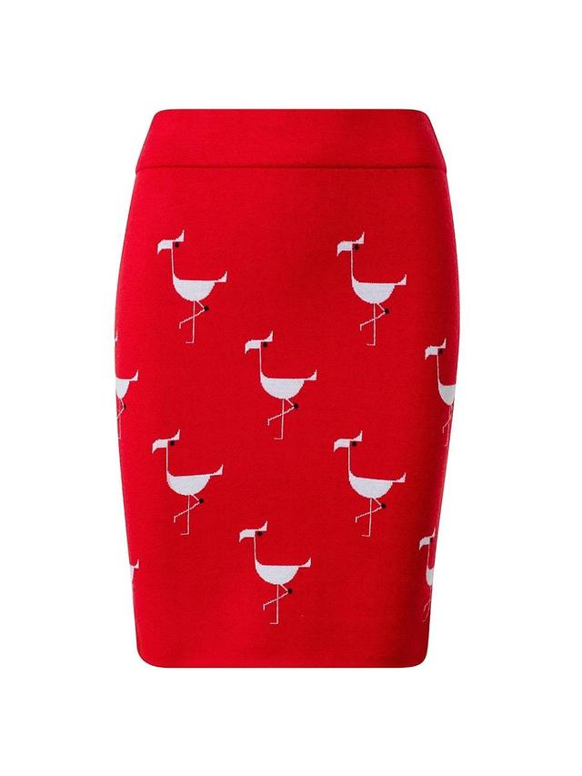 Womens Flamingo Wool-Blend Mini Skirt Product Image