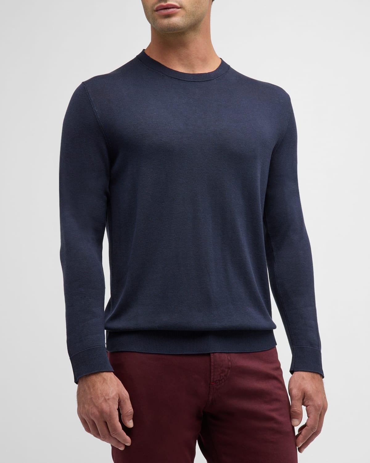 Mens Silk Crewneck Sweater Product Image