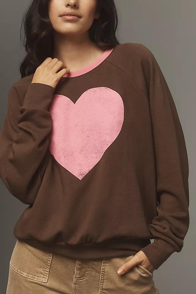 Letluv Heart Ringer Graphic Sweatshirt Product Image