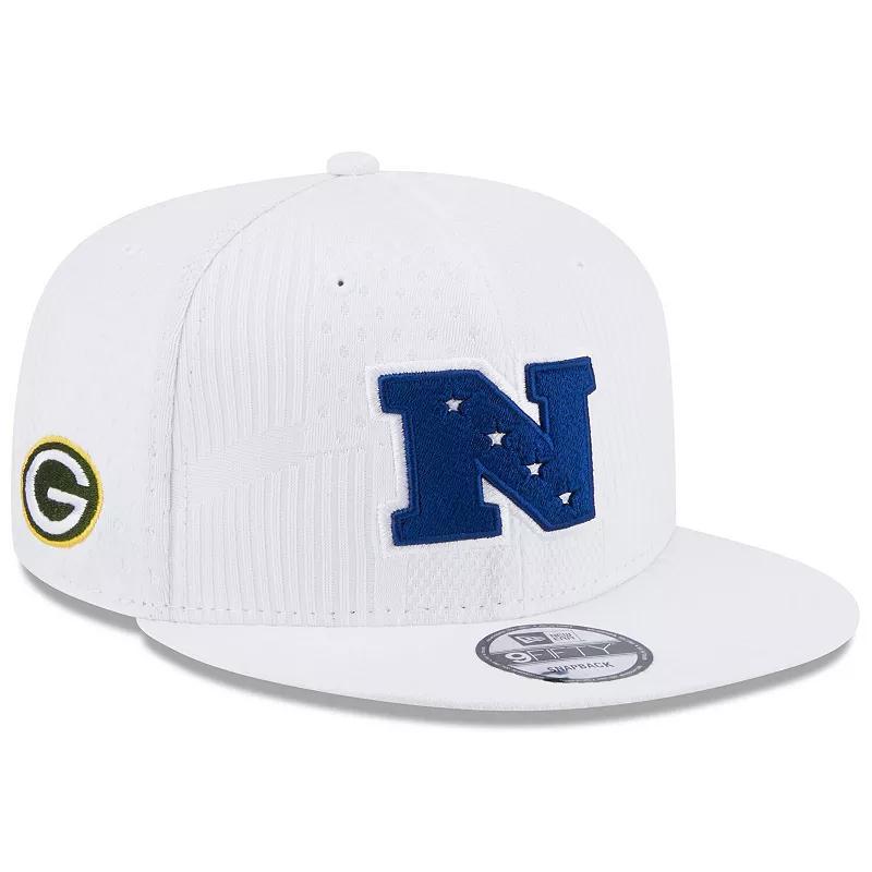 Mens New Era White Green Bay Packers Pro Bowl 9FIFTY Snapback Hat Product Image