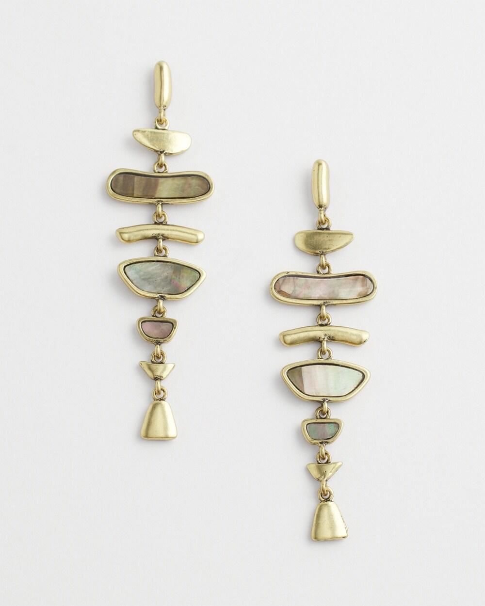 Lip Shell Linear Earrings   Chico's - Metallic Multi - Women Product Image