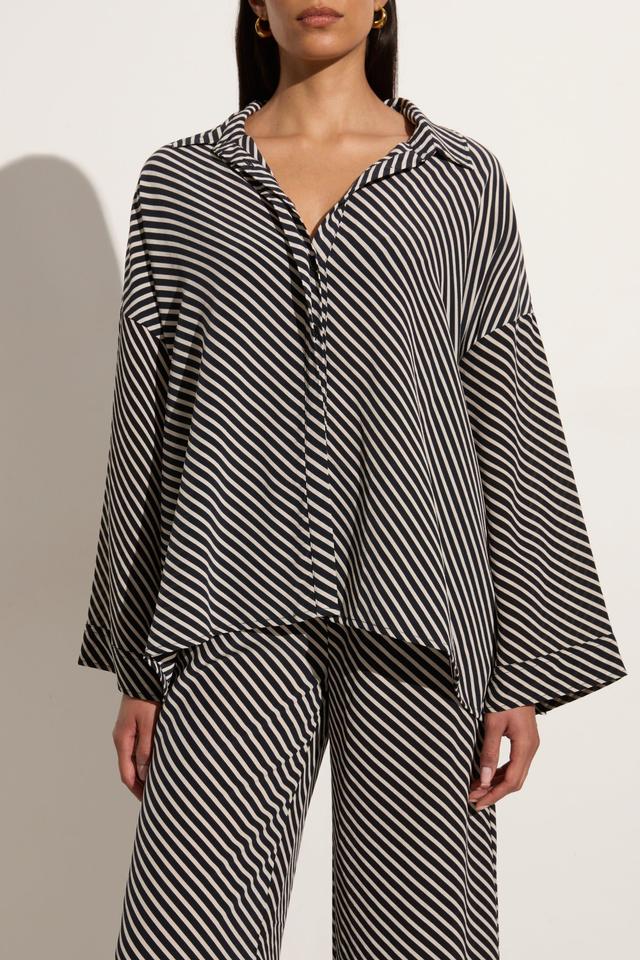 Amici Shirt Toscano Stripe Black Product Image