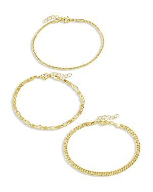 Sterling Forever Bold Chain Bracelets, Set of 3 Product Image