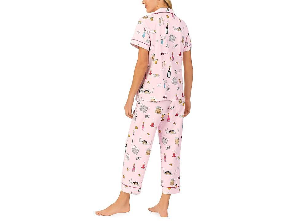 Bedhead PJs Short Sleeve Classic Cropped PJ Set (Let's Do Brunch) Women's Pajama Sets Product Image