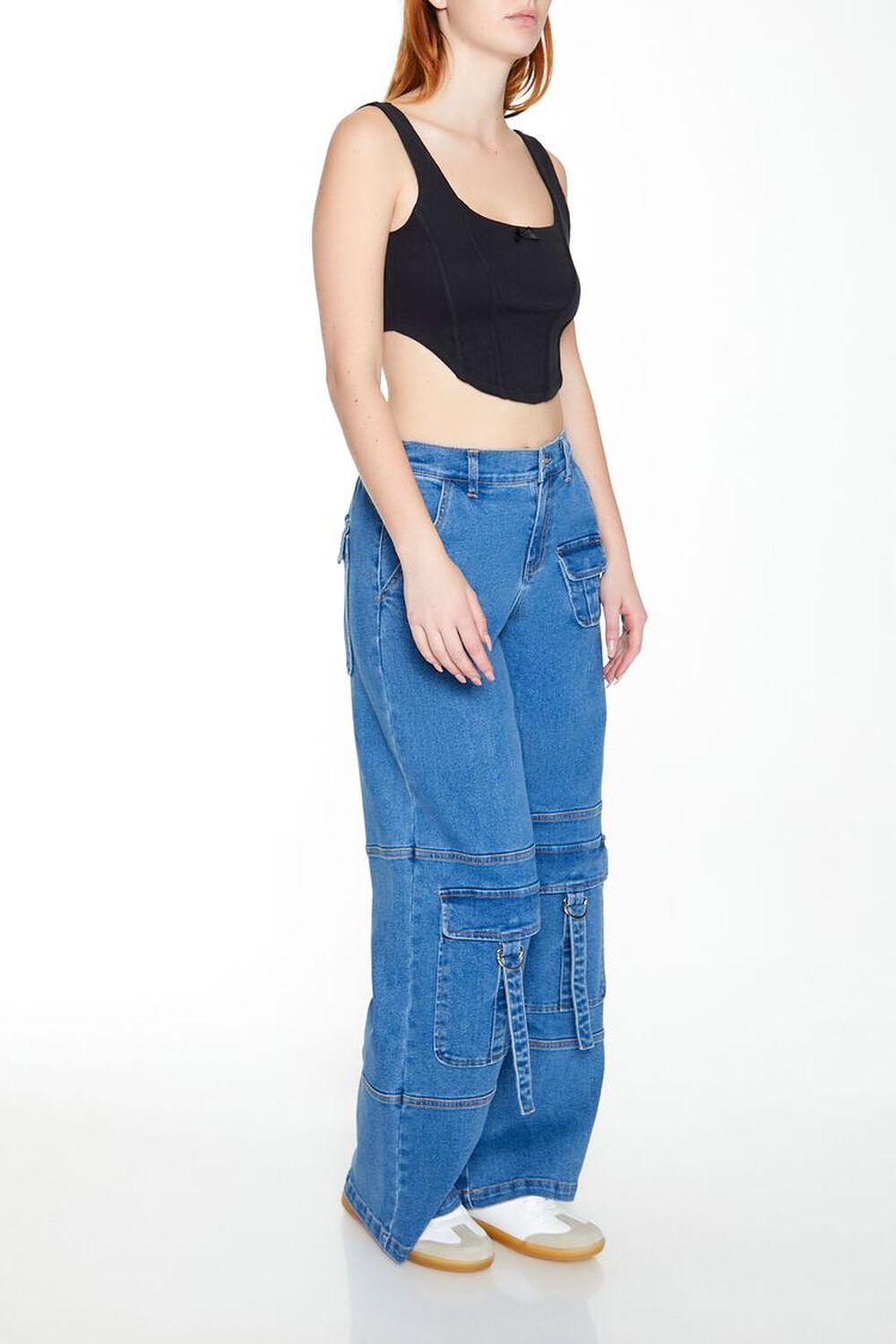 Utility Wide-Leg Cargo Jeans | Forever 21 Product Image