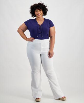 Plus Size High Rise Flared Pants, Created for Macy's Product Image