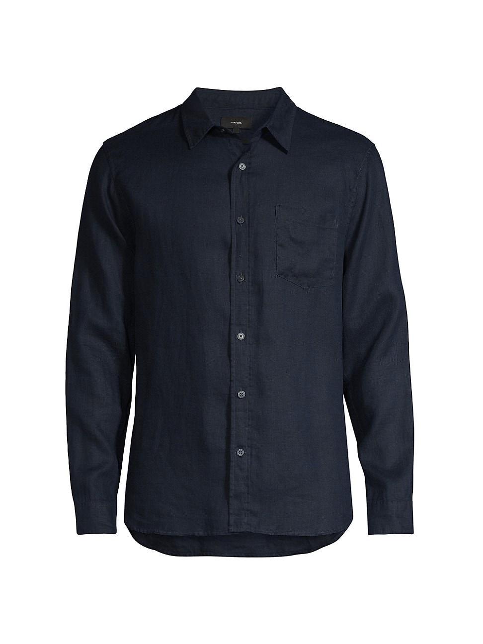 Vince Linen Button-Up Shirt Product Image