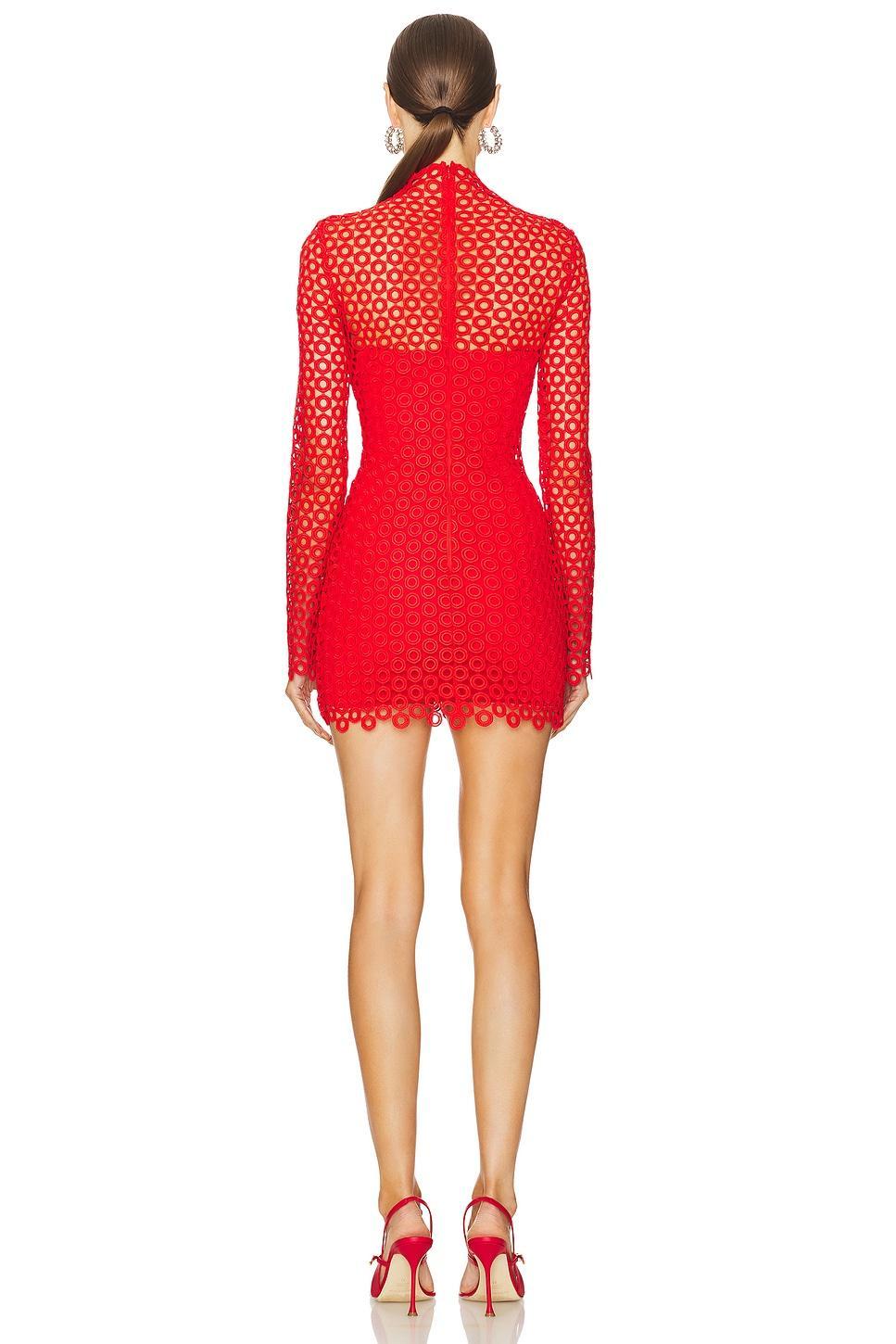 Macrame Long Sleeve Mini Dress David Koma Product Image