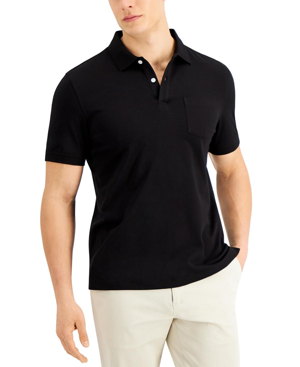 Club Room Mens Solid Jersey Polo with Pocket, Created for Macys Product Image