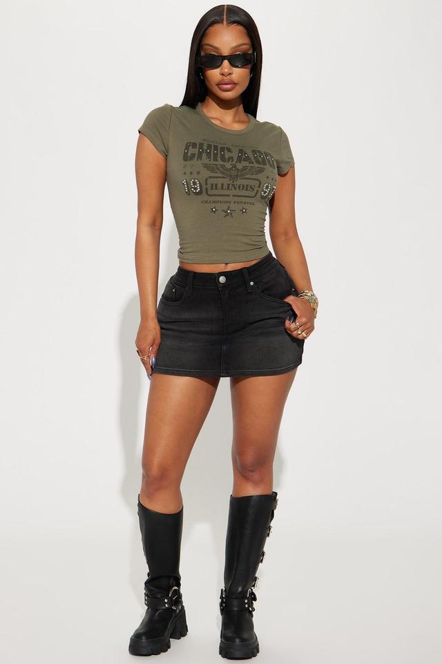 The OG Denim Micro Mini Skirt - Black Wash Product Image