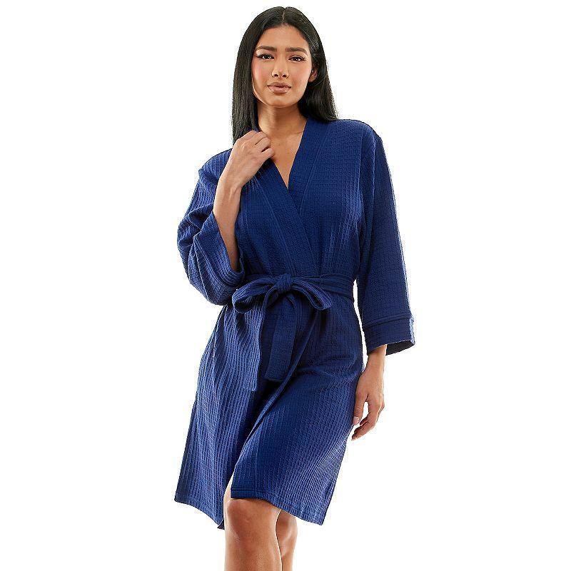 Womens Croft & Barrow Kimono Robe Blue Product Image