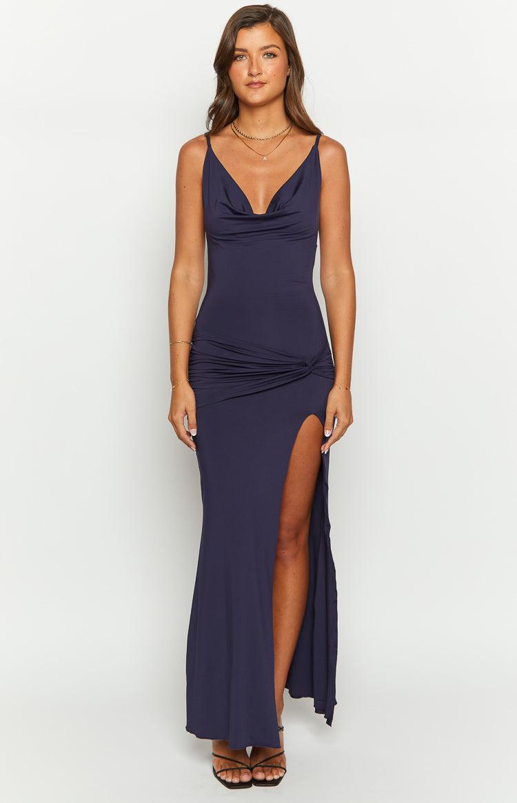 Makeo Navy Maxi Dress Product Image