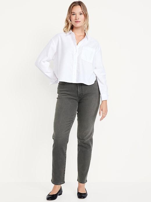 High-Waisted Built-In Warm OG Straight Jeans Product Image