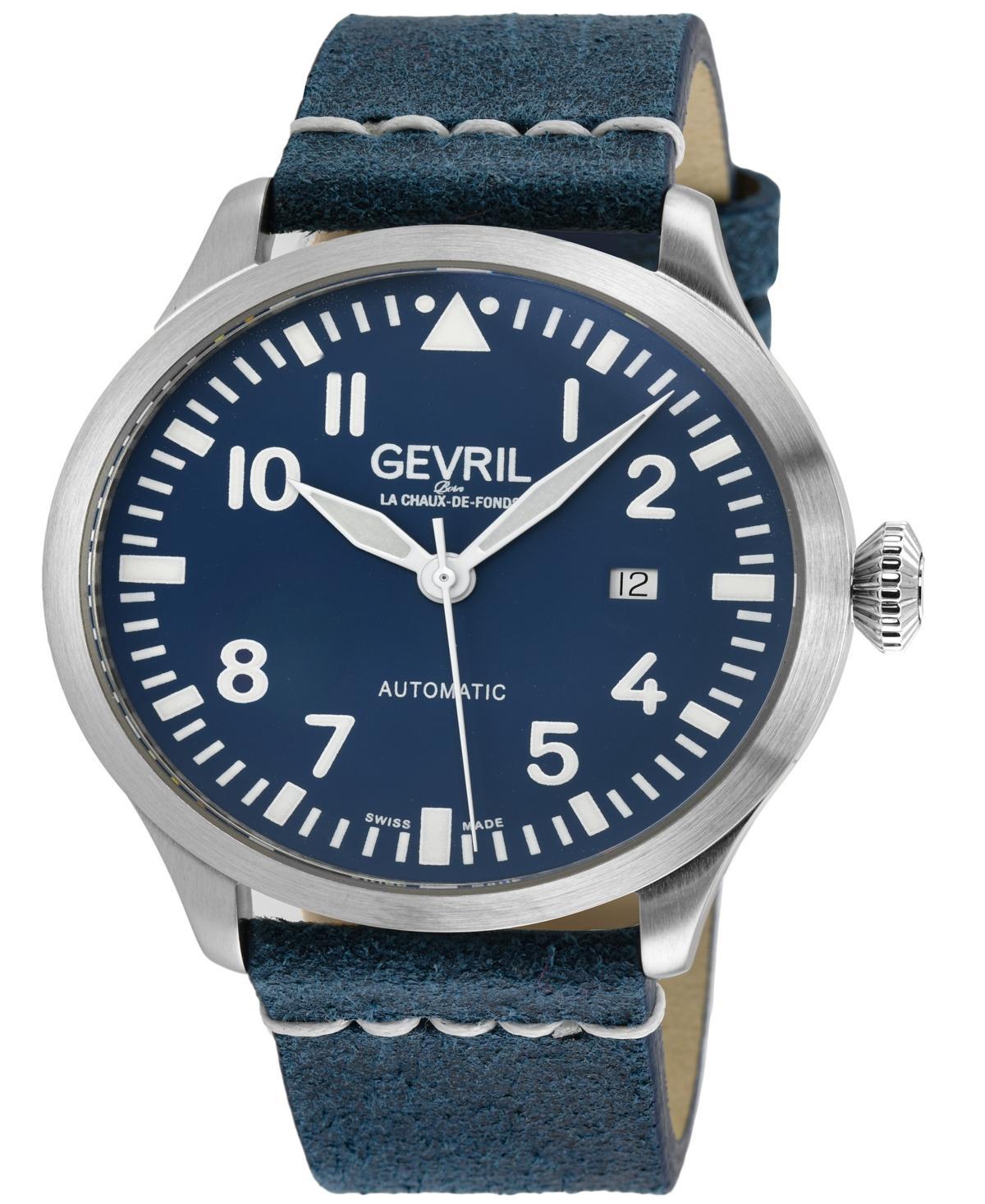 Gevril Vaughn Automatic Blue Dial Mens Watch 43503 Product Image