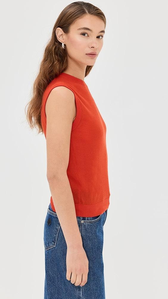 Tibi Skinlike Mercerized Wool Sleeveless Sweater Vest | Shopbop Product Image