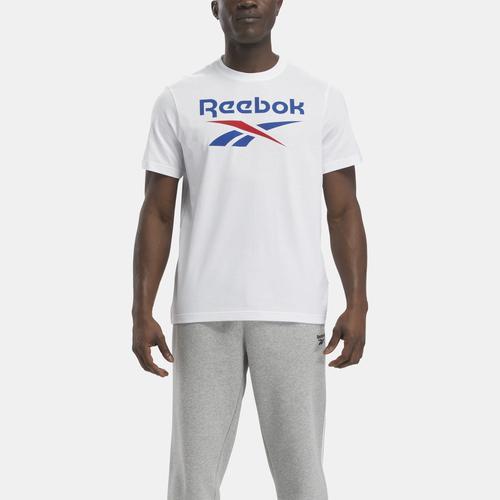 Reebok Mens Slim-Fit Identity Big Logo Short-Sleeve T-Shirt - Black Product Image