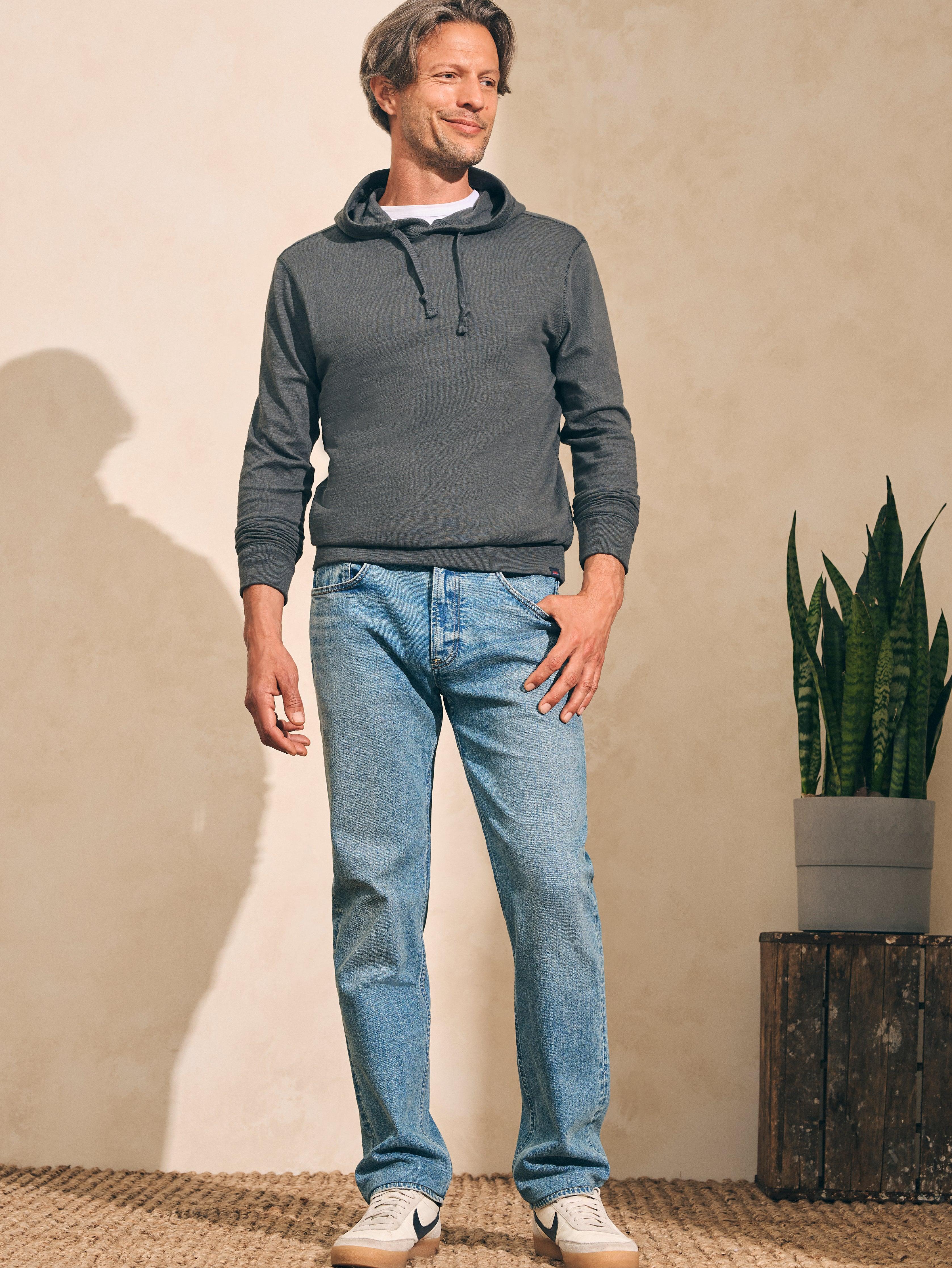 Sunwashed Slub Hoodie - Graphite Male Product Image