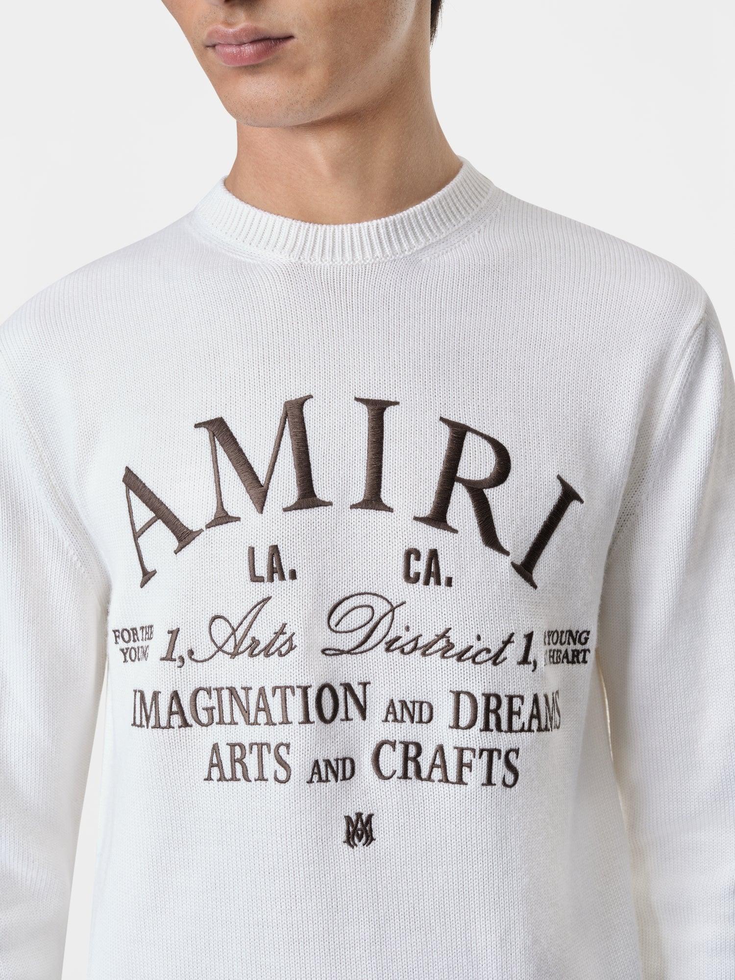 AMIRI ARTS DISTRICT CREWNECK - Alabaster Male Product Image