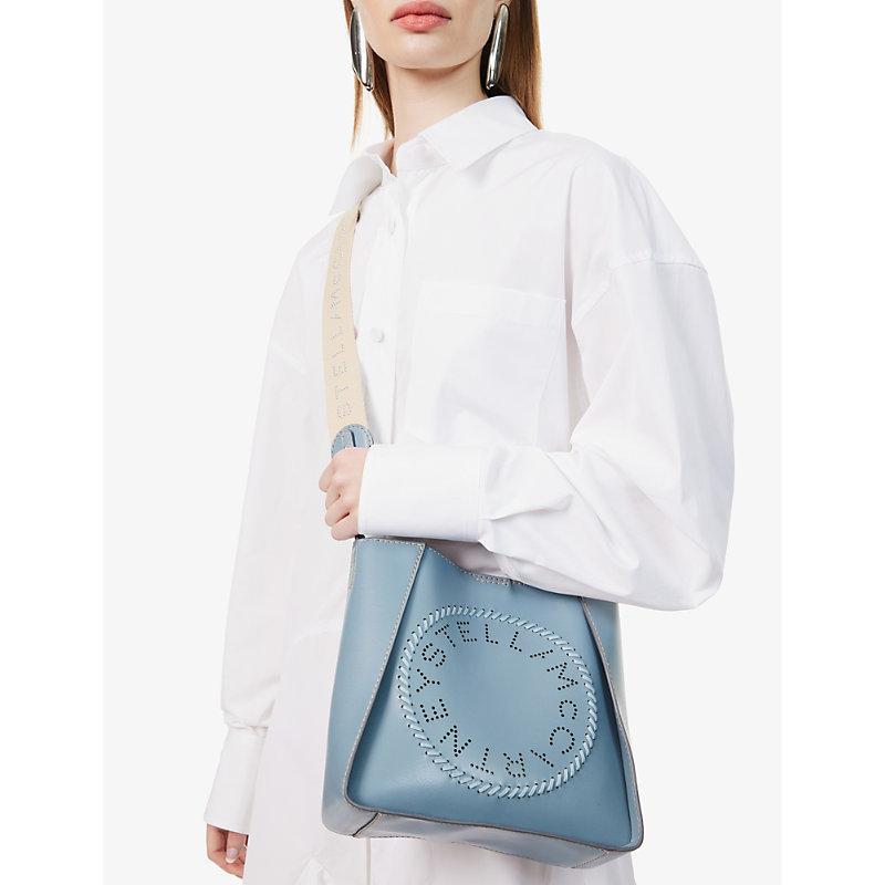 Womens Blue Lagoon Circle Faux-leather Cross-body Bag Product Image