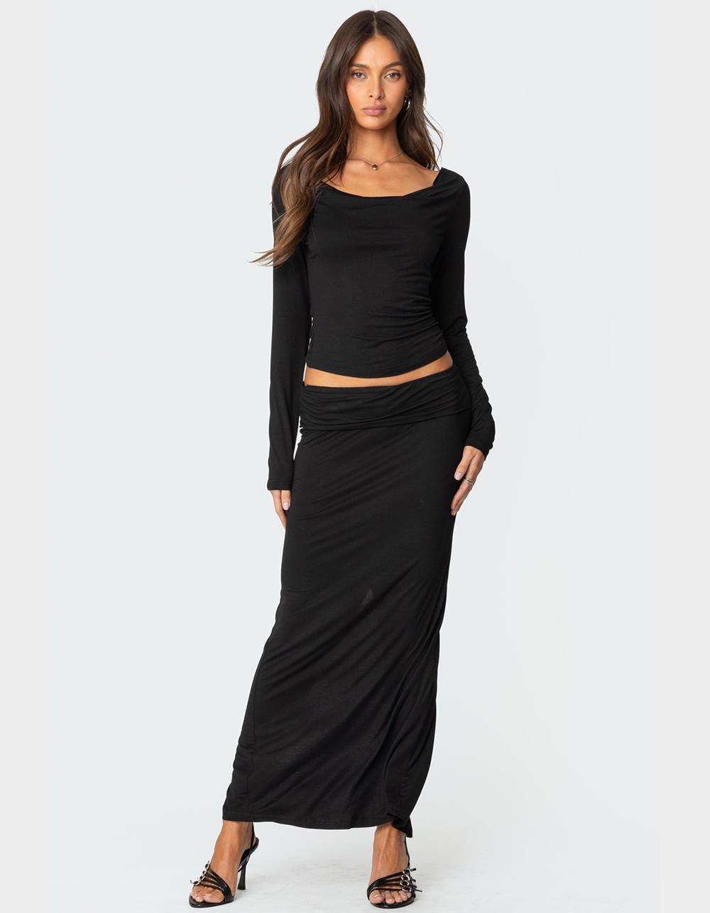 EDIKTED Johanna Fold Over Maxi Skirt Product Image