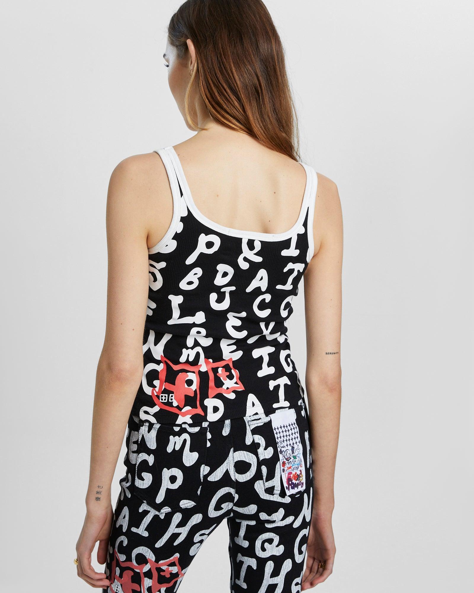 ALPHABET TANK MONOCHROME Female Product Image