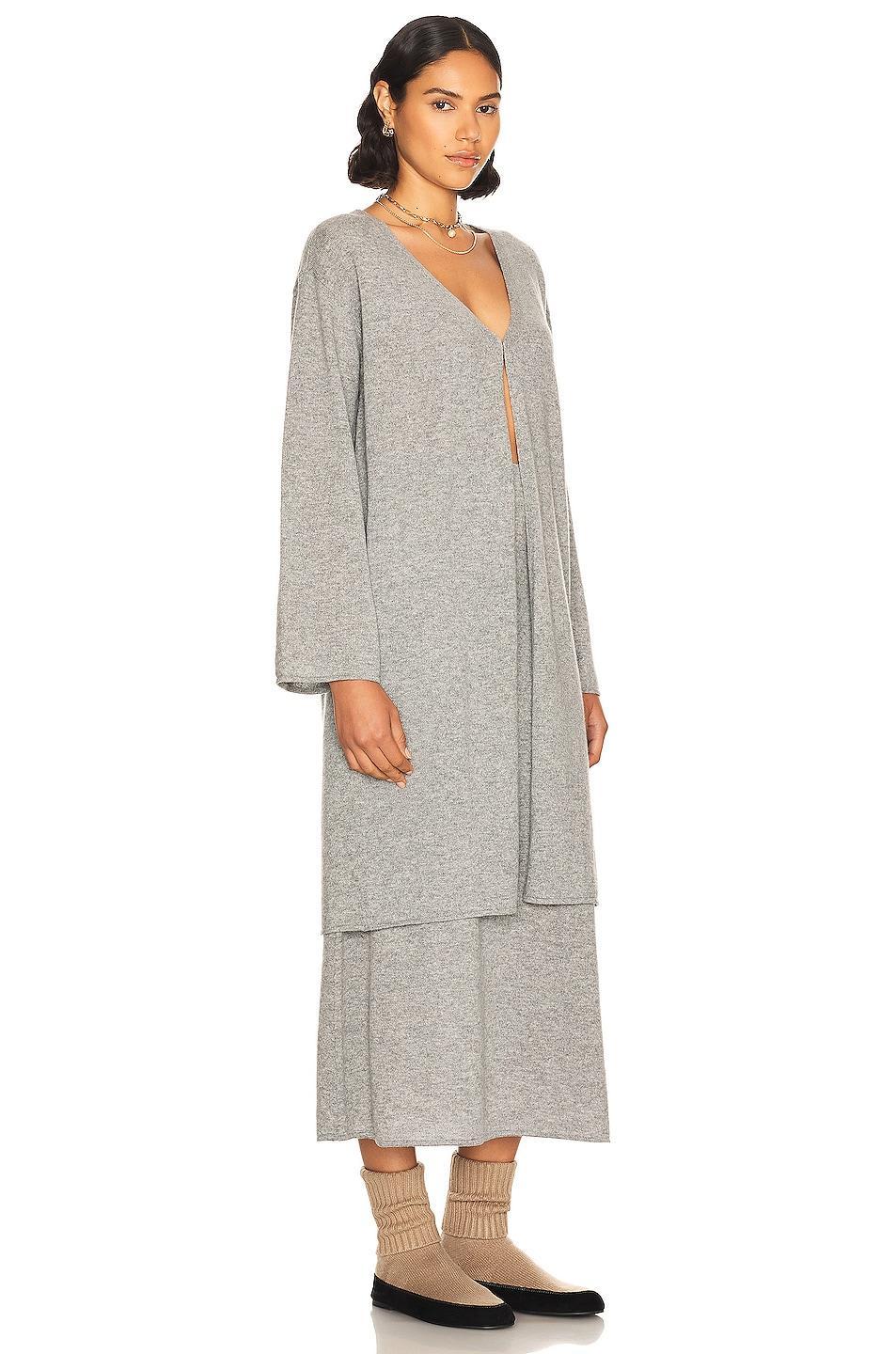 Helsa Einer Cashmere Cardigan in Heather Grey - Grey. Size XS/S (also in M/L). Product Image