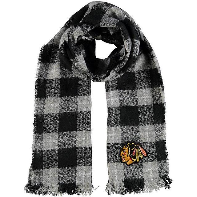 Womens Little Earth Chicago Blackhawks Plaid Blanket Scarf Product Image