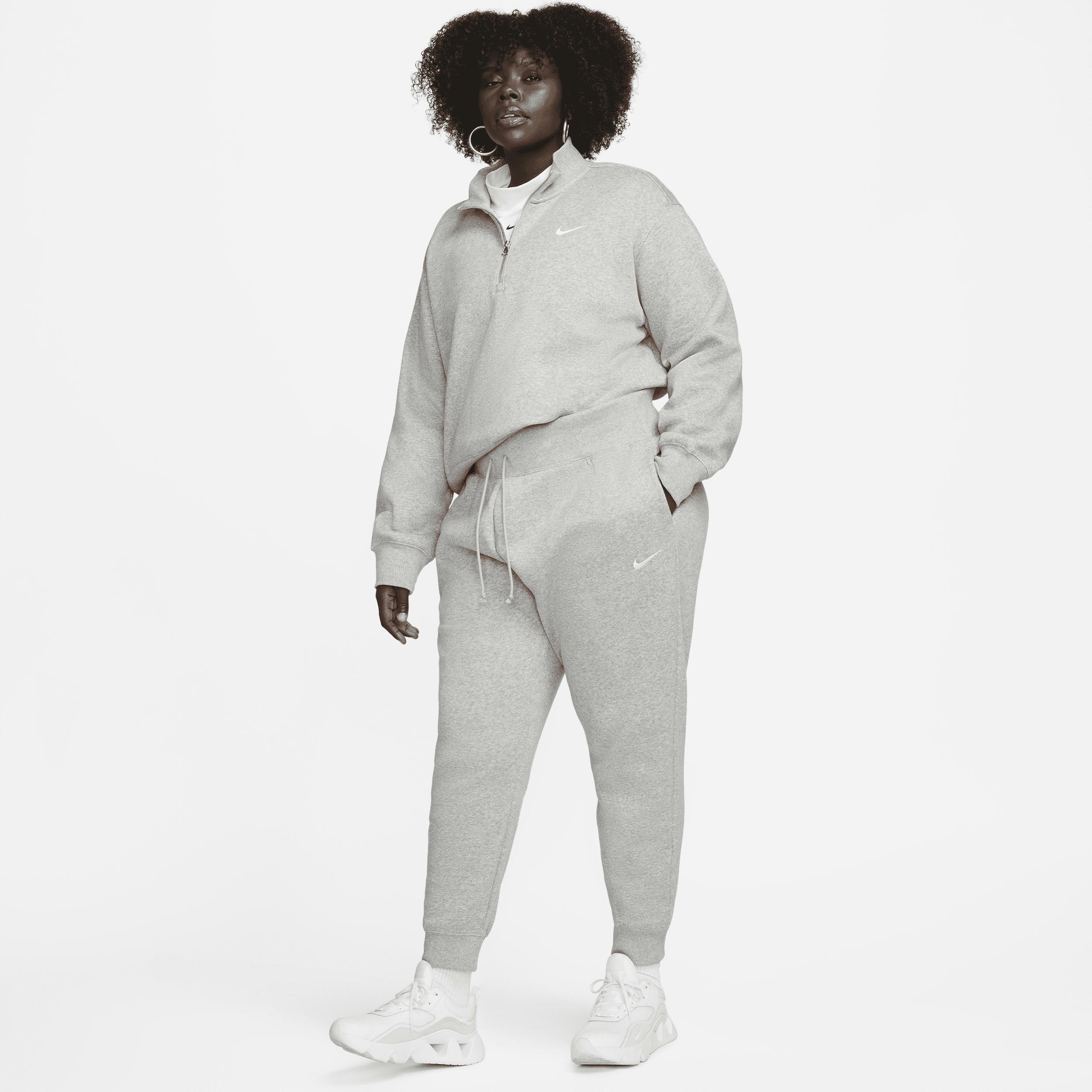 Nike Womens Nike NSW Style Fleece High Rise Pants STD Plus - Womens Gray Product Image