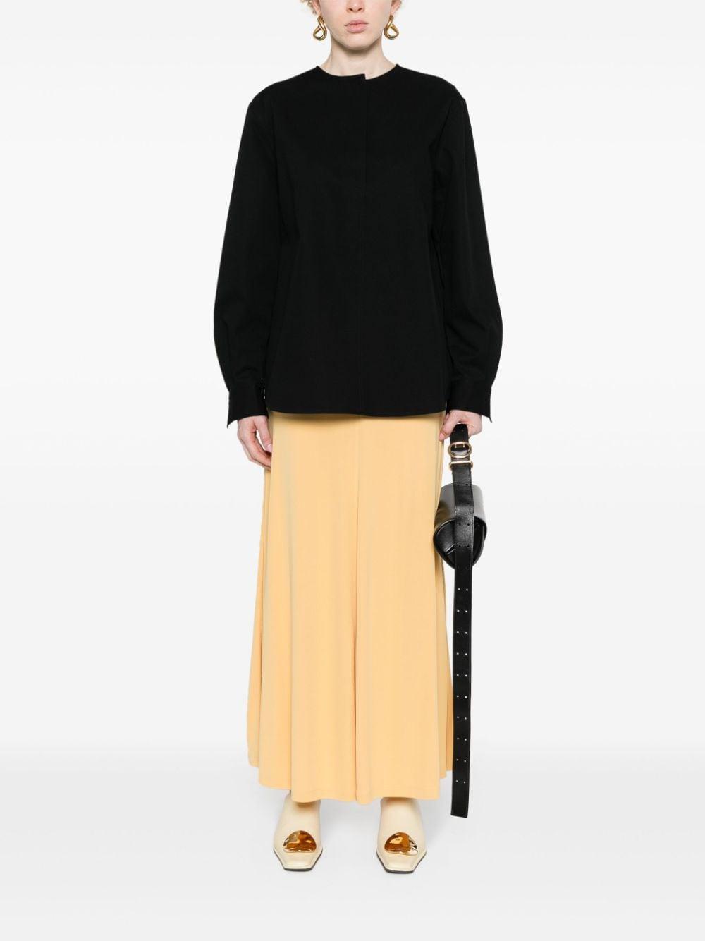 High-waisted Midi Skirt In Yellow Product Image