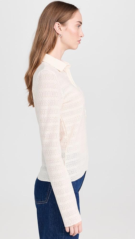 rag & bone Julia Long Sleeve Polo | Shopbop Product Image