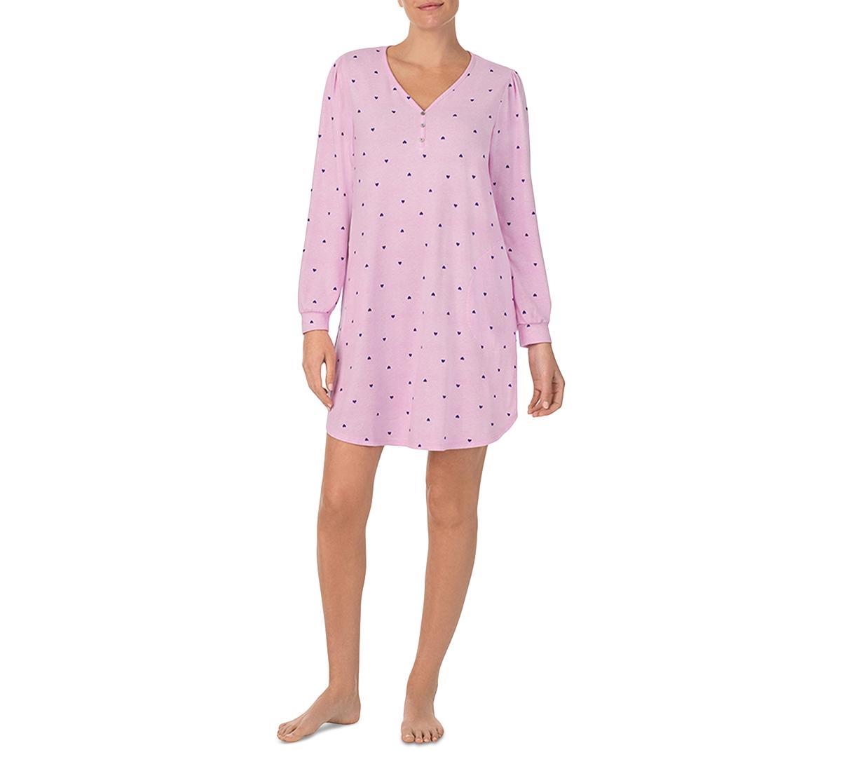 Ellen Tracy Womens Long Sleeve Short Sleepshirt Product Image