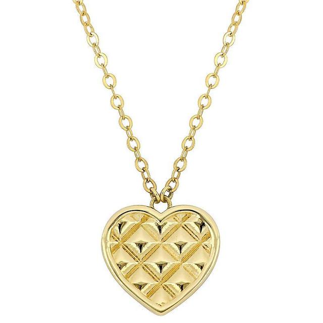 Stella Grace 10K Gold Heart Necklace, Womens Product Image