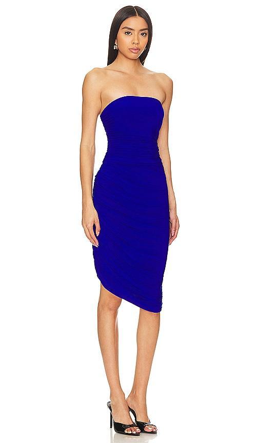 Norma Kamali Strapless Diana Dress To Knee in Royal. Product Image