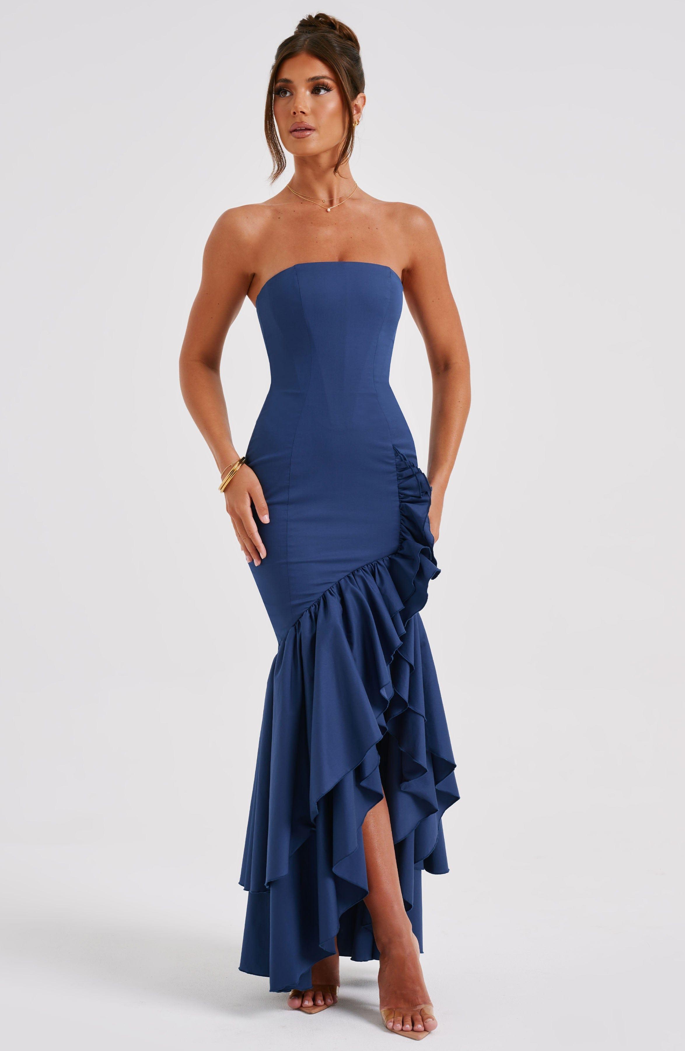 Angelina Maxi Dress - Navy Product Image