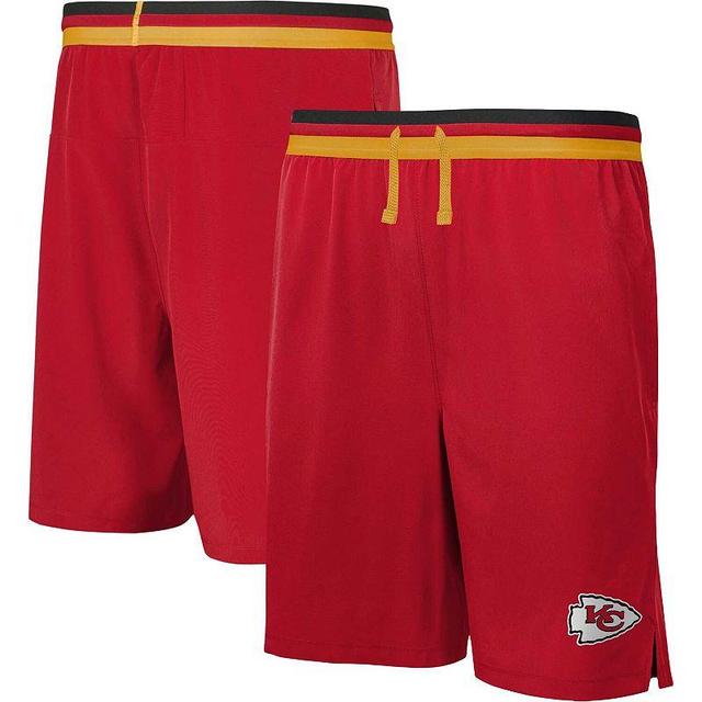 Mens Red Kansas City Chiefs Cool Down Tri-Color Elastic Training Shorts Product Image