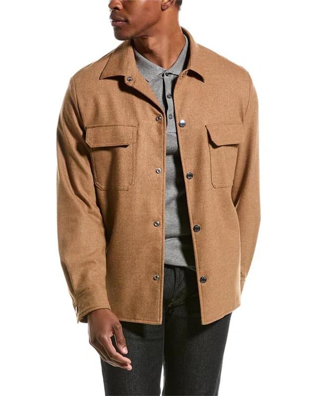 Wool-blend Jacket In Brown Product Image