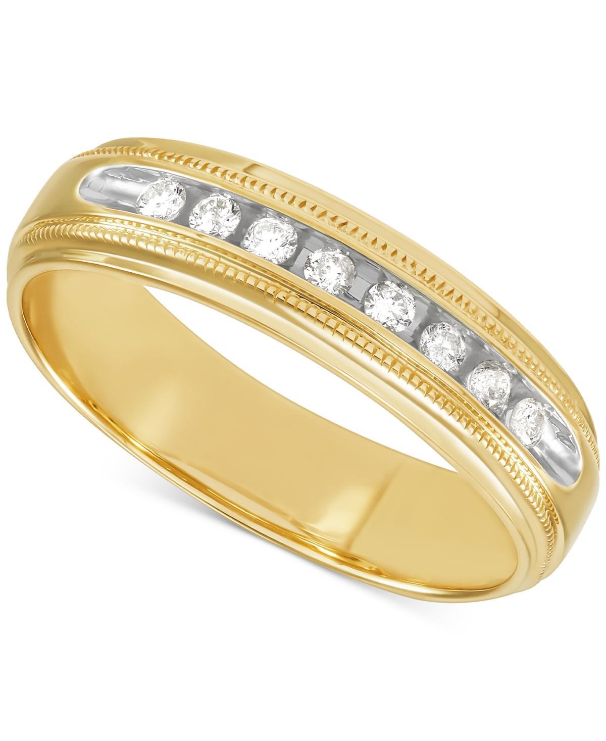 Mens Diamond Wedding Band (1/5 ct. t.w.) in 14k Gold Product Image