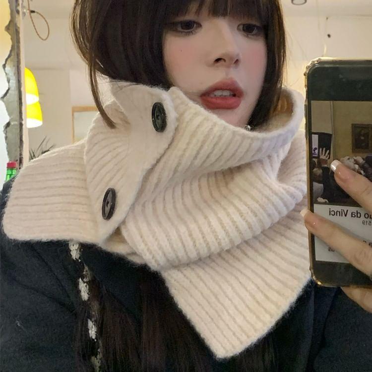 Button-Up Knit Scarf Product Image