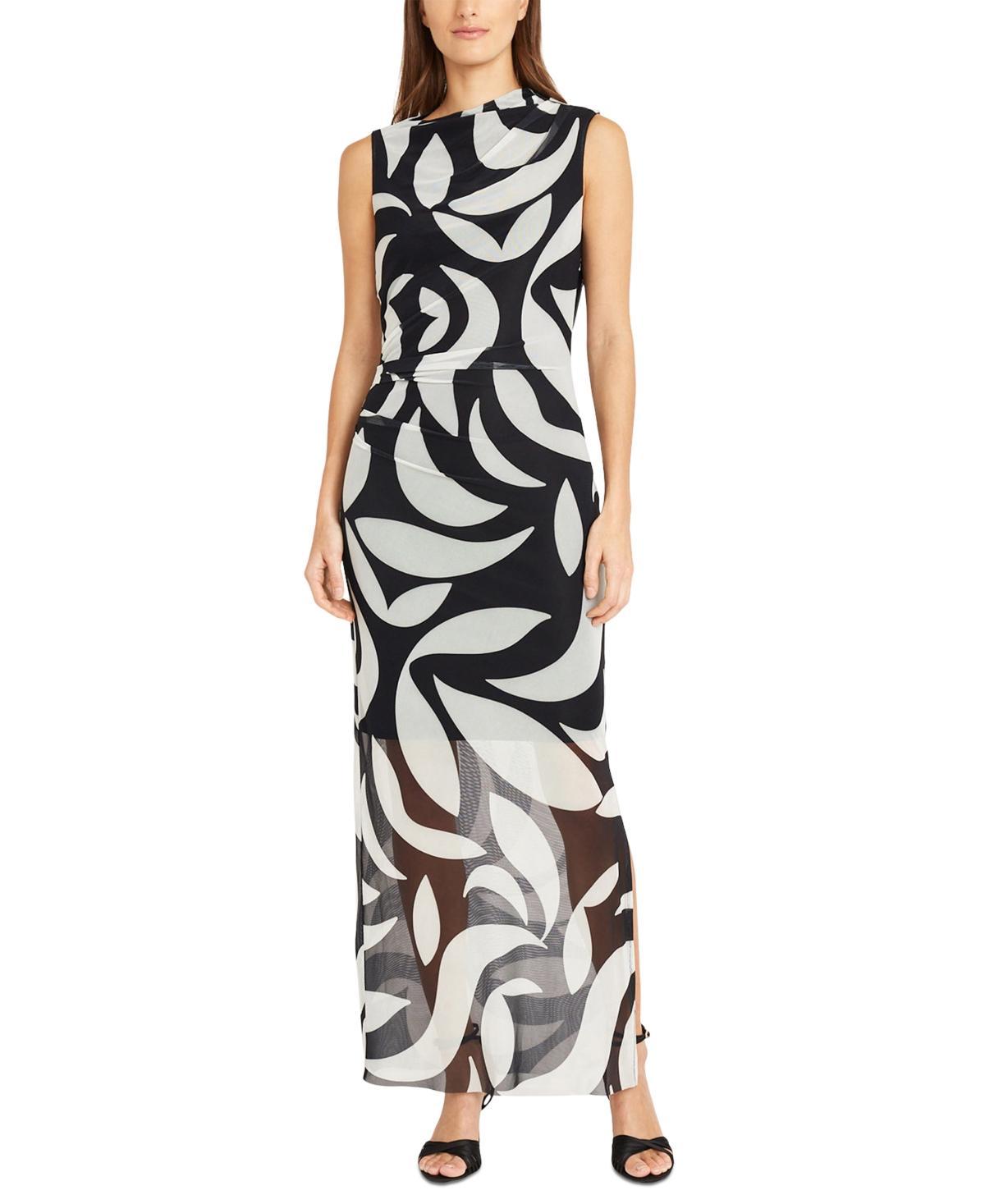 Women's Mesh Printed Maxi Dress Product Image