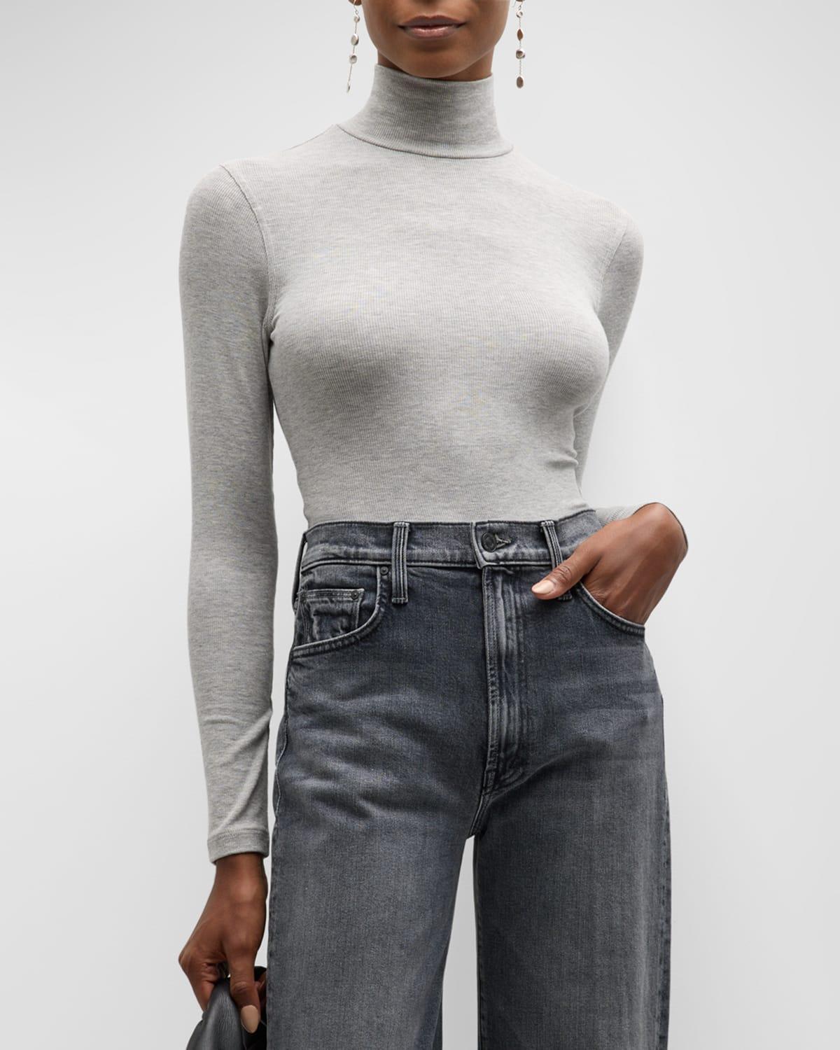 Womens Rib-Knit Turtleneck Product Image