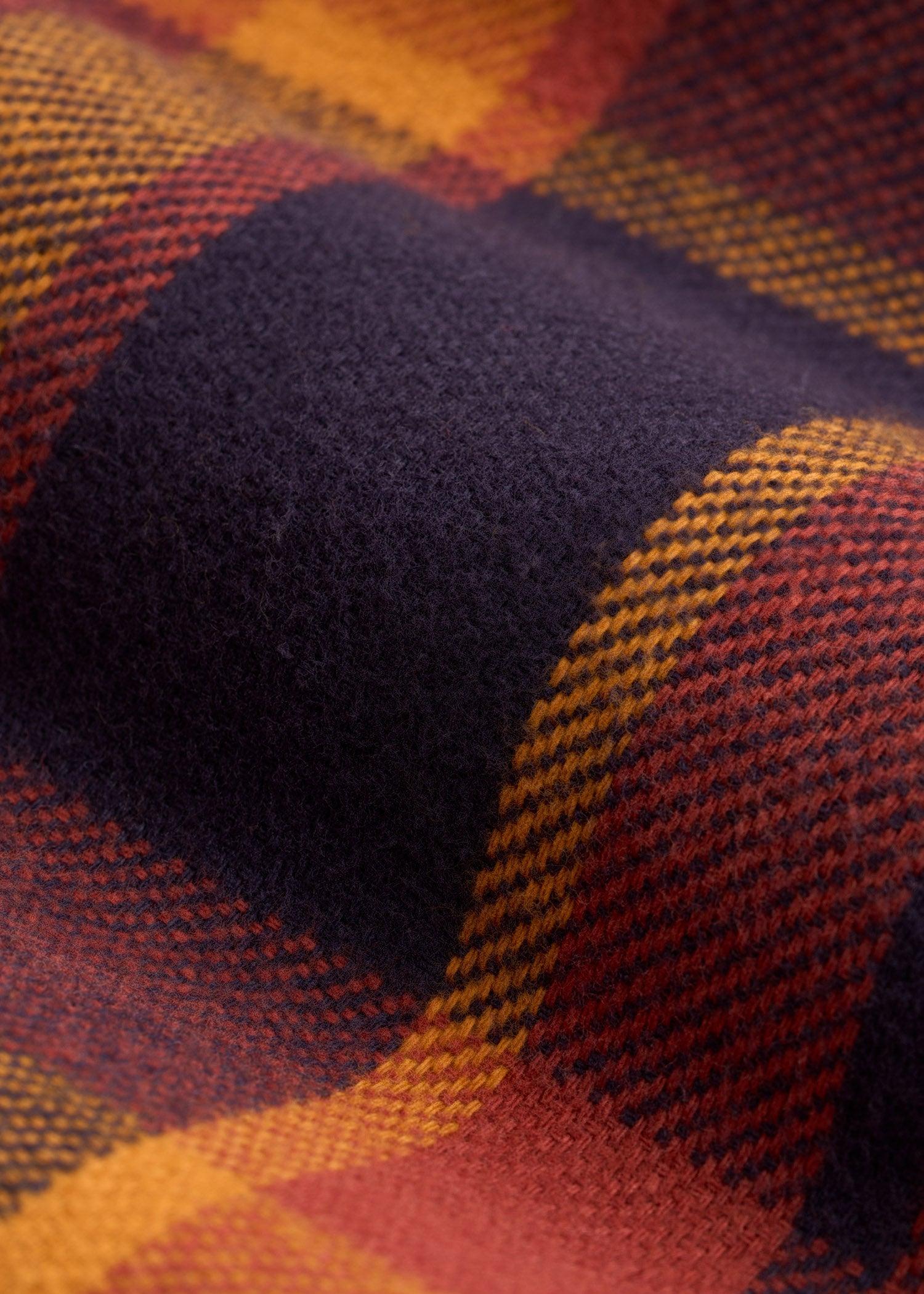 Nelson Flannel Shirt for Tall Men in Burnt Orange Tartan Product Image