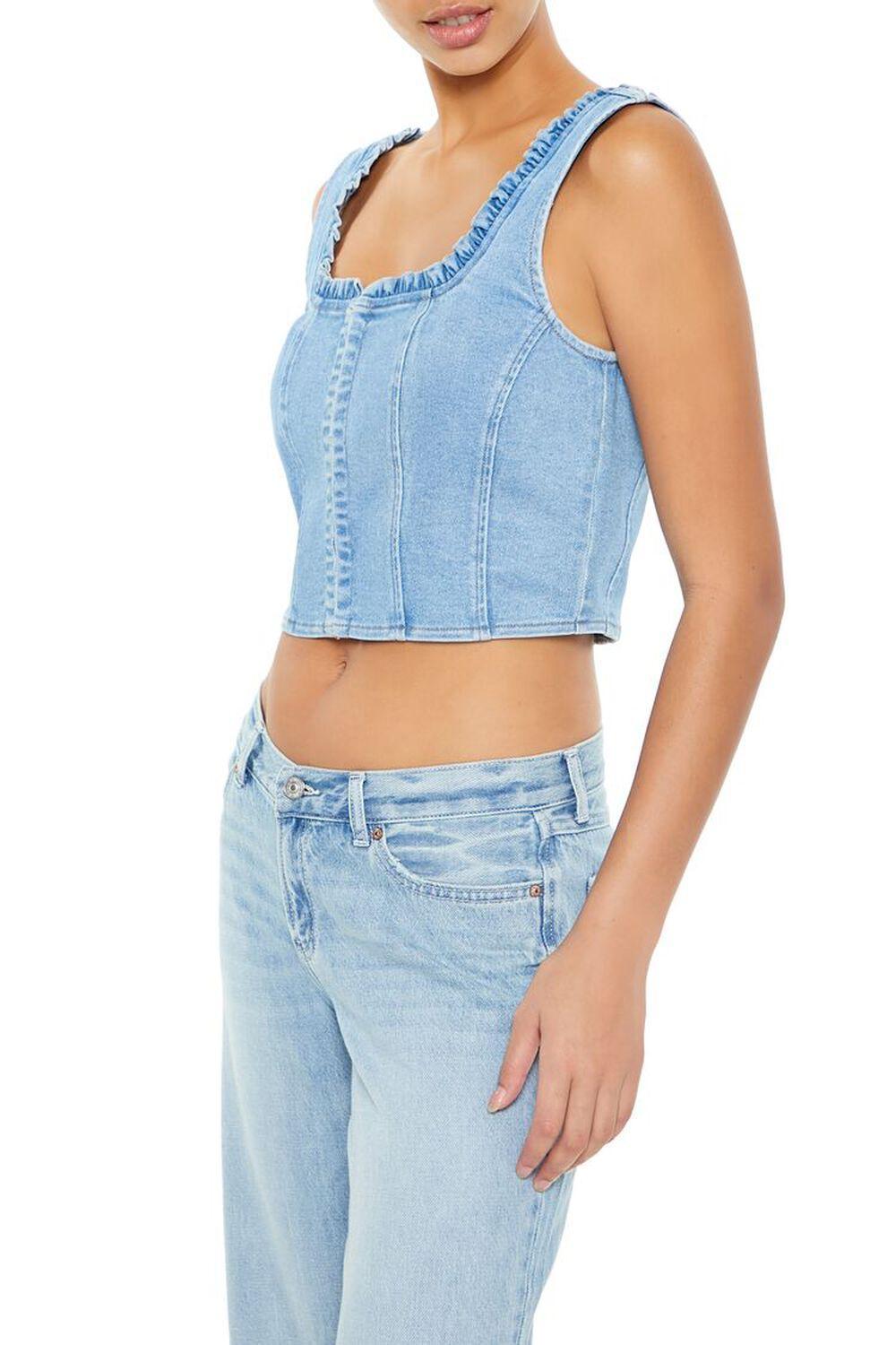 Denim Bustier Crop Top | Forever 21 Product Image