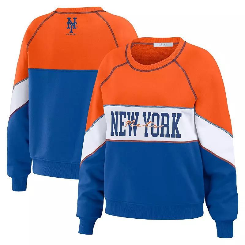 Womens WEAR by Erin Andrews /Royal New York Mets Crewneck Pullover Sweatshirt Product Image